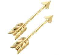 Zilimontt Creative Bow and Arrow Cabinet Door Handle with Zinc Alloy Construction for Wardrobe Drawer and Furniture Hardware in Gold, Black or Antique Silver(Gold)(128mm)