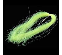 Zilimontt Crystal Flash Fly Tying Material Nylon Twisted Tinsel for for Fly Fishing Lure Making, Versatile Bait and Jig Hook Decoration, Durable and Lightweight 26cm Fibers(fluorescent yellow)