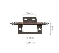 Zilimontt Cupboard Door Hinge Set Zinc Alloy Red Bronze Flush Mount 82.6x24mm for for Cabinets Wardrobes Dressers Boxes Caravan Furniture Home Improvement Building Hardware