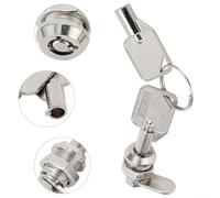 Zilimontt Cylindrical Cam Lock 12mm Keyed Alike Zinc Alloy Cabinet Mailbox Drawer RV Door Locker for for Home Office Storage Security Applications(1PC)