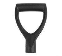 Zilimontt D Handle Replacement Top for Garden Spade Fork and Shovel Tools, Plastic Black Grip, 18cm Length, Compatible with Most Standard Shafts