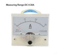 Zilimontt DC 0-30A Analog Ammeter Panel Meter D8 Current Measurement Gauge Without Shunt for for Low and High Voltage Switchboard Power Cabinet Control Room DC Circuits