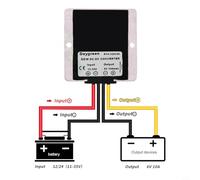 Zilimontt DC-DC Step Down Converter 12V/24V to 6V 10A 60W Power Regulator Module, Waterproof IP68, High Efficiency 95% Voltage Converter for for Industrial and Automotive