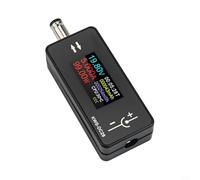 Zilimontt DC Interface Tester 4-30V 12A Voltage and Current Meter with 0.96 Inch TFT Display, High Precision Bidirectional Current Detection, Real Power Status,