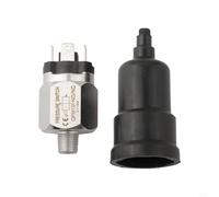 Zilimontt Diaphragm Type Pressure Control Switch With Adjustable Range 0.1-1Mpa Stainless Steel Construction For Compressed Air Water System IP54 Protection 1/4 1/8 Inch Thread(1/8 in)