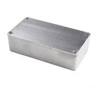 Zilimontt Die-Cast Aluminum Instrument Enclosure Electric Case Silver Project Box IP54 Waterproof Housing for for Electrical Equipment and DIY Electronics with Tight-Fit Lid(1590B (112x60x31mm))