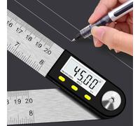 Zilimontt Digital Angle Finder Protractor with 360° Measurement Range and ±0.3° Accuracy for Carpentry and Construction Projects, Large Display for Easy Reading, Auto