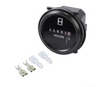 Zilimontt Digital Hour Meter Counter 6-80V AC/DC Quartz Timer for Marine Boat Car Trucks, IP65 Waterproof, -10°C to 50°C Operating, 0-99999.9 Hours Tracking