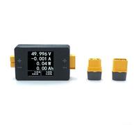 Zilimontt Digital Power Meter LCD Display Voltage Current Capacity Tester 8-150V 25A/50A For XT60 For XT90 Battery Monitor For RC LIPO Aircraft Model Hobby(A)