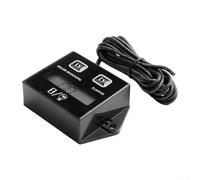 Zilimontt Digital Tachometer Gauge with RPM LCD Display for Motorcycle, Car, Boat and Engine, Black ABS Material, 1.7 Meter Wire Length