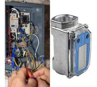 Zilimontt Digital Turbine Flow Meter with Oval Gear, Stainless Steel and Aluminum Alloy Construction, LCD Display, ±1% Accuracy, NPT Thread Connection, Suitable for(1 inch)