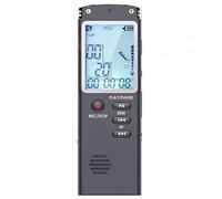Zilimontt Digital Voice Recorder, Professional Dictaphone Recorder With MP3 Player, Activated Rechargeable, Portable Audio Recorder For Lectures Meetings
