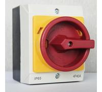 Zilimontt Disconnect Switch Circuit Breaker 4-Pin Rotary IP65 Rated Load Isolation Switch For Electrical Circuits AC 50Hz 440V Solar Energy Systems Air Conditioning Water Pumps(40A)