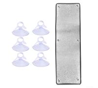 Zilimontt Double-Layer Aluminum Foil Insulation Film with Suction Cup Buckles for for Window Sun Protection, 50x100cm Silver Weather Resistant Heat Shield(30x100cm)