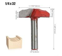 Zilimontt Double Small R Flower Line Milling Cutter with /4" and 6mm Shank for Woodworking Door Frame Lace Cabinet Engraving Router Tools(6.35X32mm)