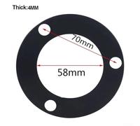 Zilimontt E-for for Bike and Electric Scooter Brake Gasket Spacer, 3-Hole Disc Washer, Aluminum Alloy with Stainless Steel Bolts, Fits 70mm Pitch and 58mm Inner Diameter Rotors,(4MM)