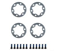 Zilimontt E-for for Bike and Electric Scooter Brake Spacer Set, 4PCS Aluminum Alloy Disc Brake Gasket Washers with 6 Holes, 2mm and 5mm Thickness, Includes 12 Stainless Steel