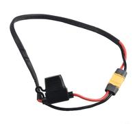 Zilimontt Ebike Battery Power Cable 14AWG Silicone Wire with 50A Fuse and Waterproof Cover, High Temperature Resistant Discharge Cord Compatible with XT60 Connectors for