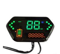 Zilimontt EBike Display for Electric Tricycles and E-Bikes - 48V/60V/72V Digital Odometer & Speedometer with Phase Line Interface, ABS Housing, 15×10×3 cm(without wind shield)