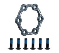 Zilimontt Electric Scooter Brake Disc Spacer, 6-Hole Hub Heightening Pad Shim Kit with Screws, Aluminium Alloy 6061 Gasket for for Mountain for for Bike and for for Bicycle Disc Brakes,(4mm)