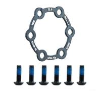 Zilimontt Electric Scooter Brake Disc Spacer, 6-Hole Hub Heightening Pad Shim Kit with Screws, Aluminium Alloy 6061 Gasket for for Mountain for for Bike and for for Bicycle Disc Brakes,(2mm)