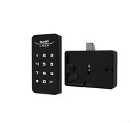 Zilimontt Electronic Cabinet Lock, Digital Touch Keypad Lock, Password Entry Keyless Door Lock, USB Rechargeable, Black