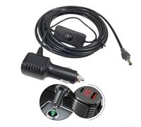 Zilimontt Ethernet 3-In-1 Digital Display Car Charger, With USB-C/PD 20W/USB-A QC 18W Ports, DC Power Cord Compatible With for Starlink Mini For Vehicle RV Truck Yacht(6.6 ft)