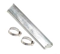 Zilimontt Exhaust Pipe Insulation Kit For Parking Heater Featuring Aluminum Foil And Fiberglass Hose Lagging For 22mm To 26mm Pipes Improving Heating Efficiency(120cm)