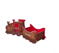 Zilimontt Festive Christmas Train For Present Set With Compartments For Toys And Treats, Paper Decoration For Holiday Celebrations(B)