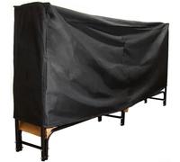 Zilimontt Firewood Log Rack Cover, Heavy Duty Waterproof Oxford Fabric, Outdoor Log Storage Rack Cover, 8-Feet Fire Wood for PROTECTION Cover for Wood Logs, Weatherproof UV for PROTECTION, Black