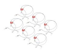 Zilimontt Fishing Leaders with Snap Swivels, 6pcs Heavy Duty Nylon Monofilament Wire Rigs 90lb Main Line 55lb Branch Line for for Saltwater Surf Bottom Fishing, Steel Core(Blue 2 heads)