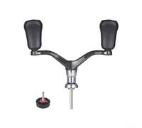 Zilimontt Fishing Reel Handle Single or Double Rocker Arm with Four or Six Angle Shaft for 1000-4000 Series Reels, Low Resistance Smooth Rotation Carbon and ABS(Four Angle Shaft)(Single rocker)