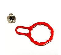 Zilimontt Fishing Reel Locking Plate Screw Nut Set, Metal Replacement Parts Compatible with A/D/S Brand P3 Water Drop Wheel Reels, Includes 2 Plates and 2 Nuts for(red)