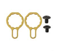 Zilimontt Fishing Reel Locking Plate Screw Nut Set, Metal Replacement Parts Compatible with A/D/S Brand P3 Water Drop Wheel Reels, Includes 2 Plates and 2 Nuts for(gold)
