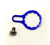 Zilimontt Fishing Reel Locking Plate Screw Nut Set, Metal Replacement Parts Compatible with A/D/S Brand P3 Water Drop Wheel Reels, Includes 2 Plates and 2 Nuts for(blue)