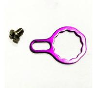 Zilimontt Fishing Reel Locking Plate Screw Nut Set, Metal Replacement Parts Compatible with A/D/S Brand P3 Water Drop Wheel Reels, Includes 2 Plates and 2 Nuts for(purple)