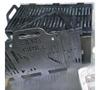 Zilimontt Foldable Barbecue Grill Collapsible BBQ Grill Outdoor Portable Stainless Steel Charcoal Griller for Camping Picnic Road Trip Easy Setup Lightweight Storage