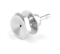 Zilimontt for CNC Machined Steel Barb Fitting with Thread Body and Sealing for Turbo Vacuum Gauge Pressure Source on Silicon Hose, Includes Stainless Steel Nut for Turbo