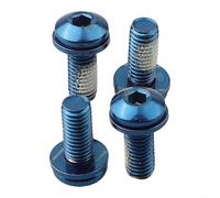 Zilimontt for for Bicycle Bottle Cage Holder Screws M5×12mm Alloy Steel Bolts for for Mountain and Road for for Bike Water Bottle Mounting, Pack of 4, Durable and Rust-Resistant Hardware(blue)