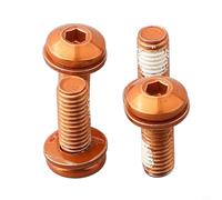 Zilimontt for for Bicycle Bottle Cage Holder Screws M5×12mm Alloy Steel Bolts for for Mountain and Road for for Bike Water Bottle Mounting, Pack of 4, Durable and Rust-Resistant Hardware(orange)