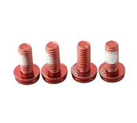 Zilimontt for for Bicycle Bottle Cage Holder Screws M5×12mm Alloy Steel Bolts for for Mountain and Road for for Bike Water Bottle Mounting, Pack of 4, Durable and Rust-Resistant Hardware(Red)