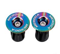 Zilimontt for for Bicycle Handlebar End Plugs AL6061 Aluminum Alloy Grips with Engineering Plastic Expansion for for 22-24mm Road Mountain Folding Bikes, Screw-In Design,(Dazzling color)