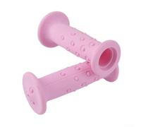 Zilimontt for for Bicycle Handlebar Grips 1 Pair TRP Rubber 18mm Inner Diameter 92mm Length for for BTWIN Kids for for Bike 14-16 Inch Compatible with 19mm Outer Diameter Round Tubes(G133 pink pair)