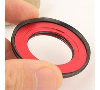 Zilimontt for for Bicycle Headset Top Cap Cover for for CNC Machined Aluminum Alloy 47.6mm Outer Diameter 28.6mm Inner Diameter 4.9mm Thickness with O-Ring Seal and Dustproof Rubber(Red)