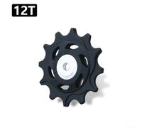 Zilimontt for for Bicycle Rear Derailleur Pulley Wheel with Bearings, Engineering Plastic for for CNC Machined for for Jockey Guide, 10-18T Sizes for for Smooth and Precise Shifting, Compatible(12T)