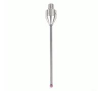 Zilimontt for for CMM Touch Probe with Threaded Shank and Carbide Stem Stylus for for Coordinate Measuring Machines, Wear-Resistant Red Ball Tip, Non-Magnetic, Fits Models(A-5003-4797)