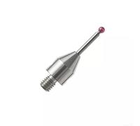 Zilimontt for for CMM Touch Probe with Threaded Shank and Carbide Stem Stylus for for Coordinate Measuring Machines, Wear-Resistant Red Ball Tip, Non-Magnetic, Fits Models(A-5003-4792)
