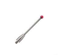 Zilimontt for for CMM Touch Probe with Threaded Shank and Carbide Stem Stylus for for Coordinate Measuring Machines, Wear-Resistant Red Ball Tip, Non-Magnetic, Fits Models(A-5003-4800)