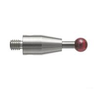 Zilimontt for for CMM Touch Probe with Threaded Shank and Carbide Stem Stylus for for Coordinate Measuring Machines, Wear-Resistant Red Ball Tip, Non-Magnetic, Fits Models(A-5003-4796)