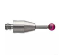Zilimontt for for CMM Touch Probe with Threaded Shank and Carbide Stem Stylus for for Coordinate Measuring Machines, Wear-Resistant Red Ball Tip, Non-Magnetic, Fits Models(A-5003-4794)